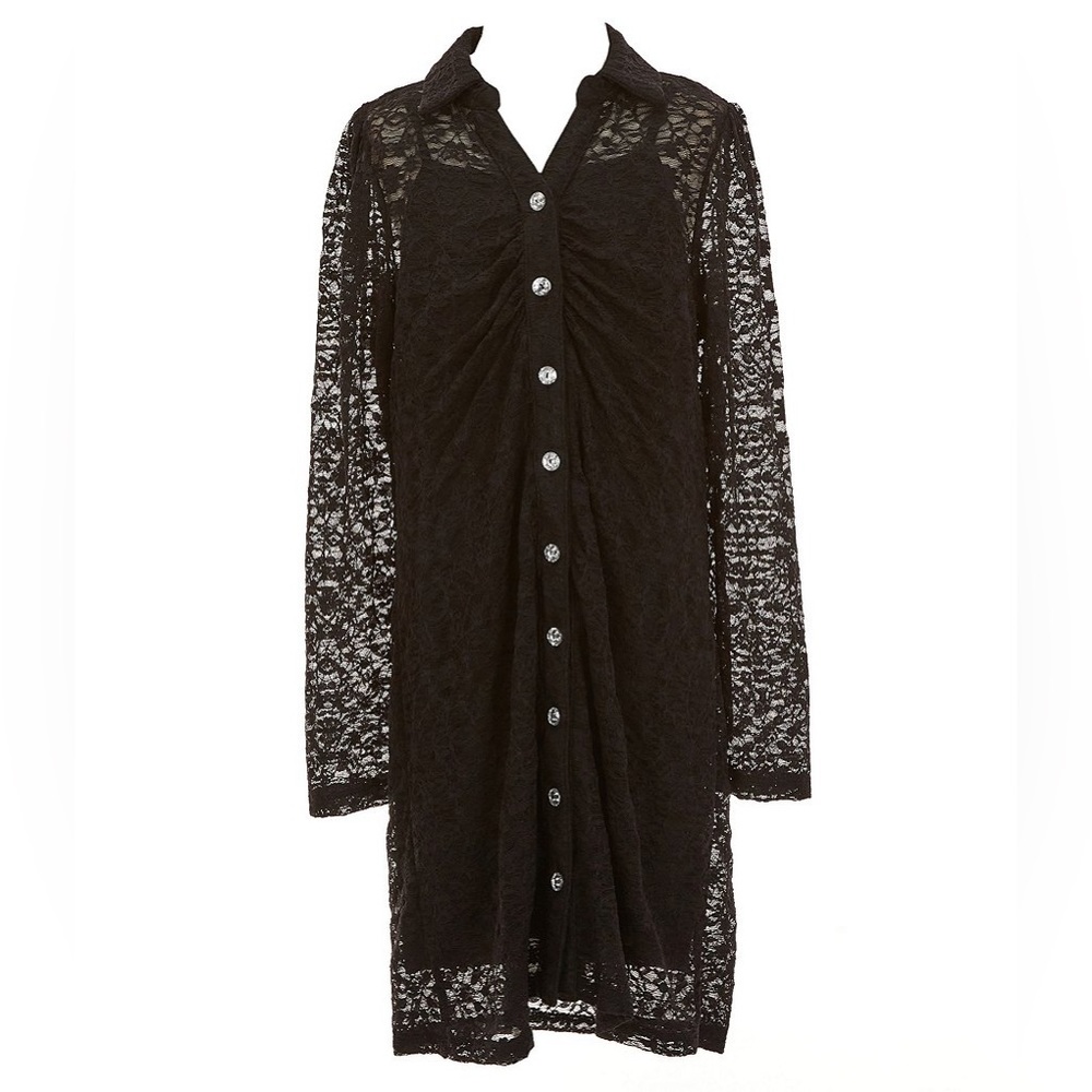 Chelsea & Violet Girls Button Down Lace Dress